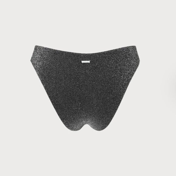 Berlook Black Solid Lurex Bikini Bottom ONLY 66 - Picture 9 of 11